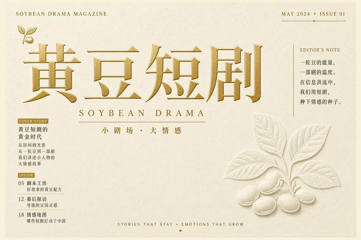 黄豆短剧内容说明栏目主题视觉